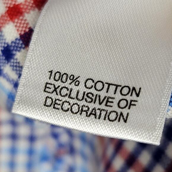 Cremieux Supima Cotton Button Down Mens XL Short Sleeve Plaid Check Breathable - Picture 7 of 12